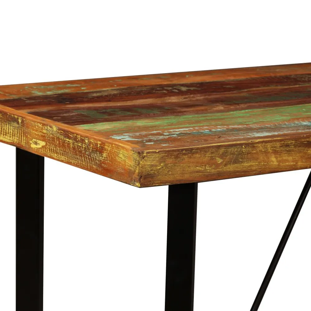 Mesa de bar em madeira reciclada maciç 120x60x107 cm