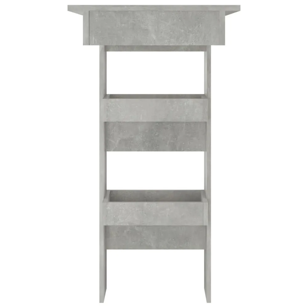 Mesa bar parede 102x45x103,5cm derivados madeira cinza cimento