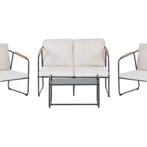 Conjunto lounge VEZZANA ço Creme nítido