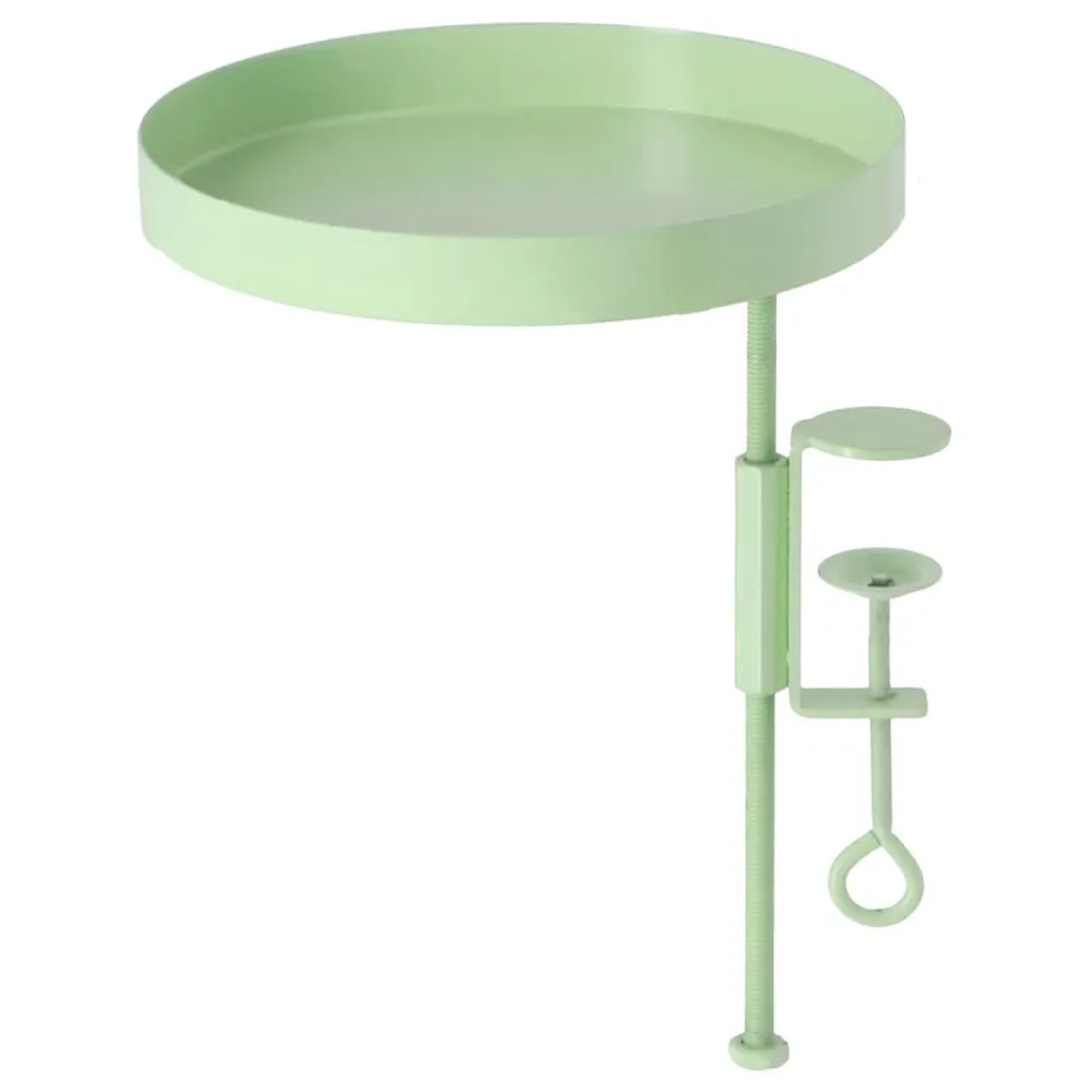 Esschert Design Tabuleiro para plantas redondo com braçadeira M verde
