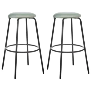 Bar Chair Set 2 Velvet Mint Jade MORTON