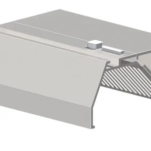 Coifa de parede Stalgast, trapezoidal 1000 mm x 800 mm com filtro anti-chamas tipo B, WH10801
