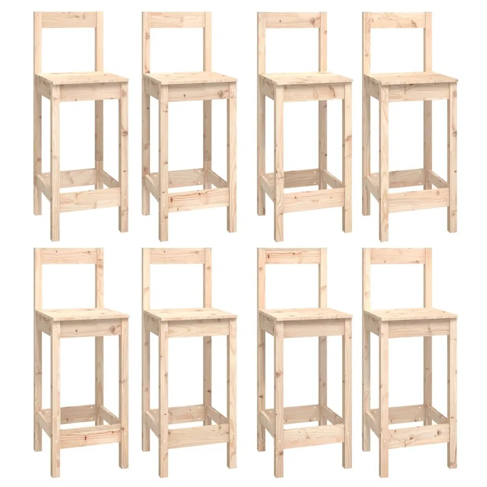 9 pcs conjunto de bar pinho maciço