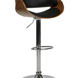 Swivel Stool Swivel Faux Leather Black BAKU