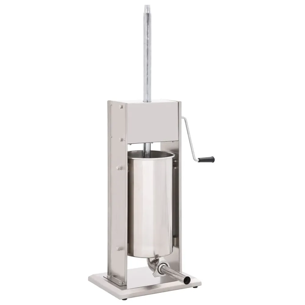 Máquina de enchidos mecânico 15 L ço inoxidável prateado