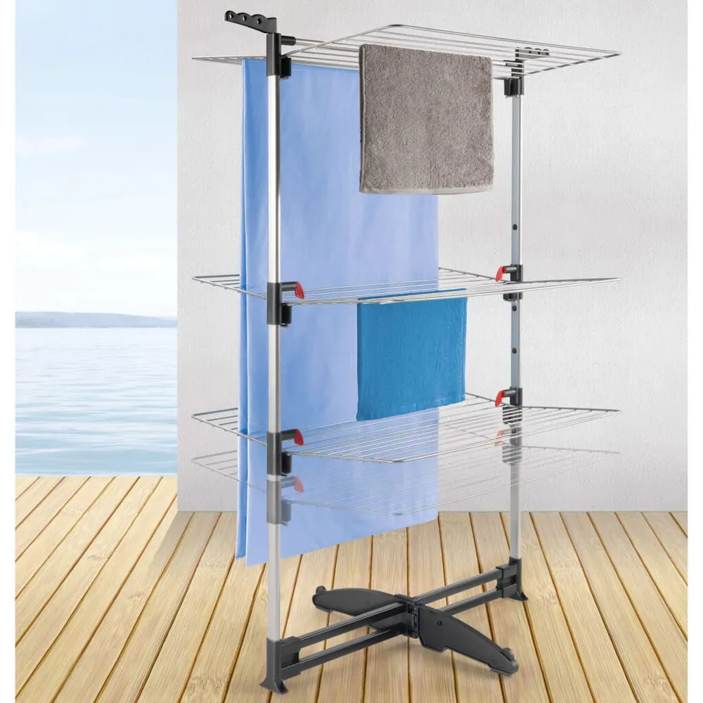 Prateleira para Lavanderia Metaltex Estendal de pé para roupa Ciclone Vario 40 m