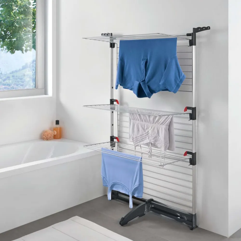 Prateleira para Lavanderia Metaltex Estendal de pé para roupa Ciclone Vario 40 m