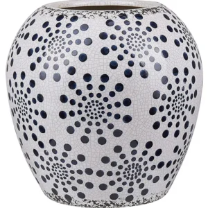 Artesanal de Vidro Soprado Flower Vase MILETOS Trabalhado à mão Ceramic White