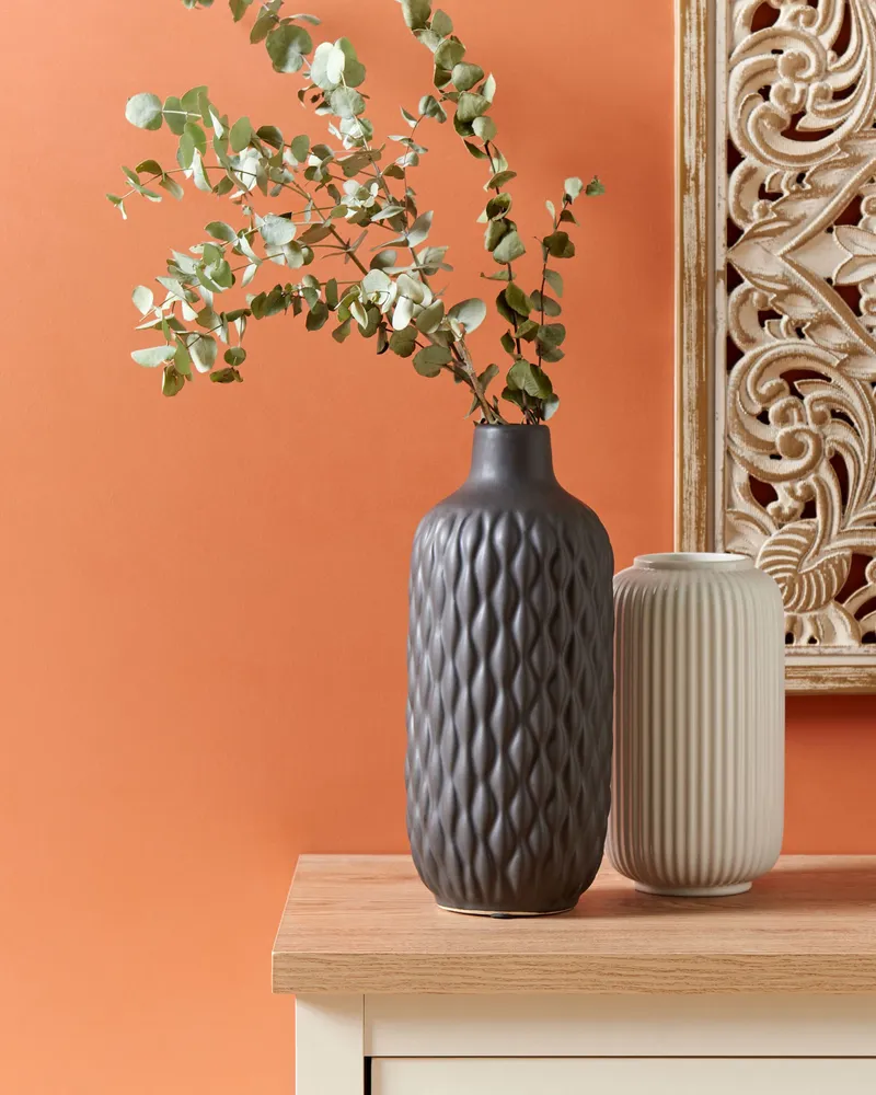 Decorative Vase EMAR Argila Black