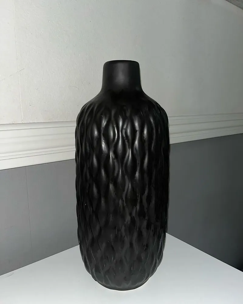Decorative Vase EMAR Argila Black