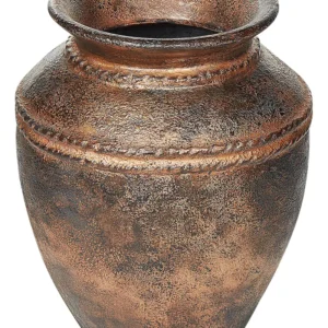 Decorative Vase PUCHONG Manufaturado Stone Copper em Branco Fosco
