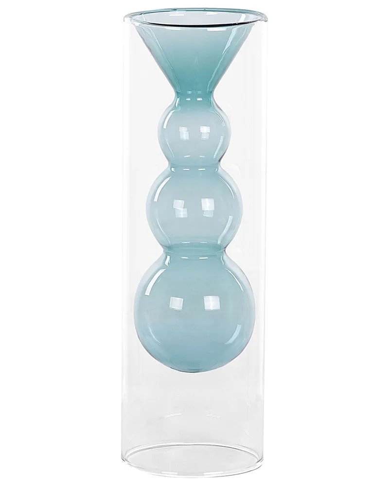 Flower Vase KALOCHI Glass Turquesa