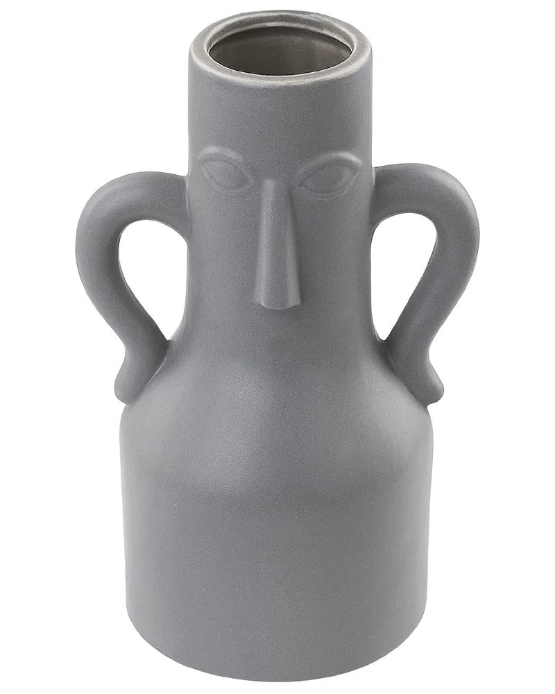 Flower Vase TRIPOLI Trabalhado à mão Ceramic Grey Sustentável e Reciclado