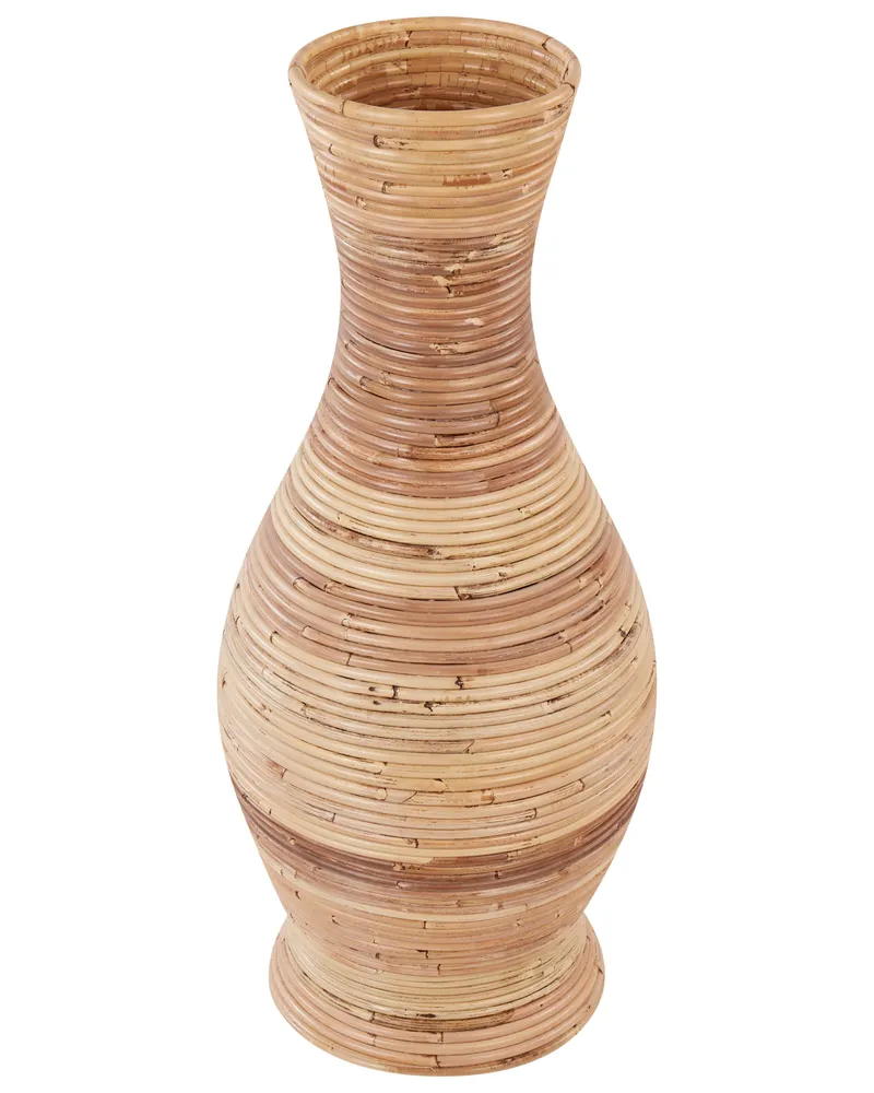Jarro decorativo TRINISA realizado à mão Rattan Natural com Design Moderno