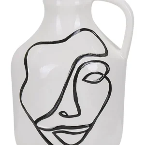Premium Decorativo Flower Vase AGRINION Handmade Argila White
