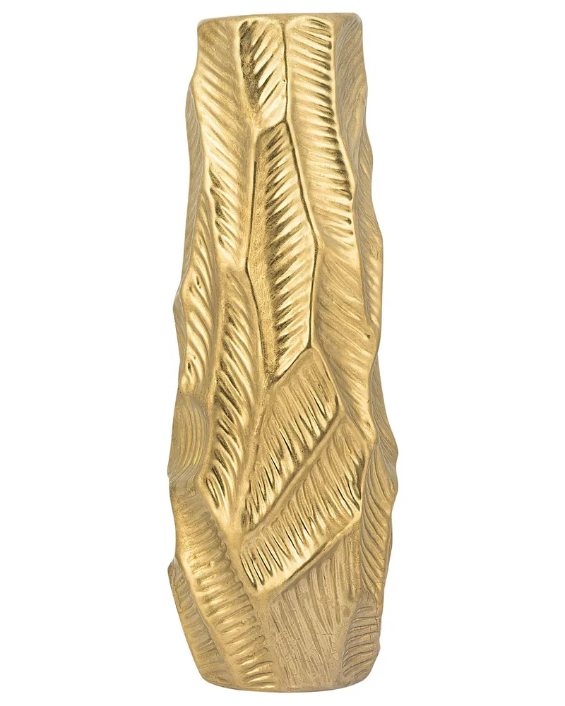 Vaso Decorativo Decorative Vase ZAFAR Porcelana Gold
