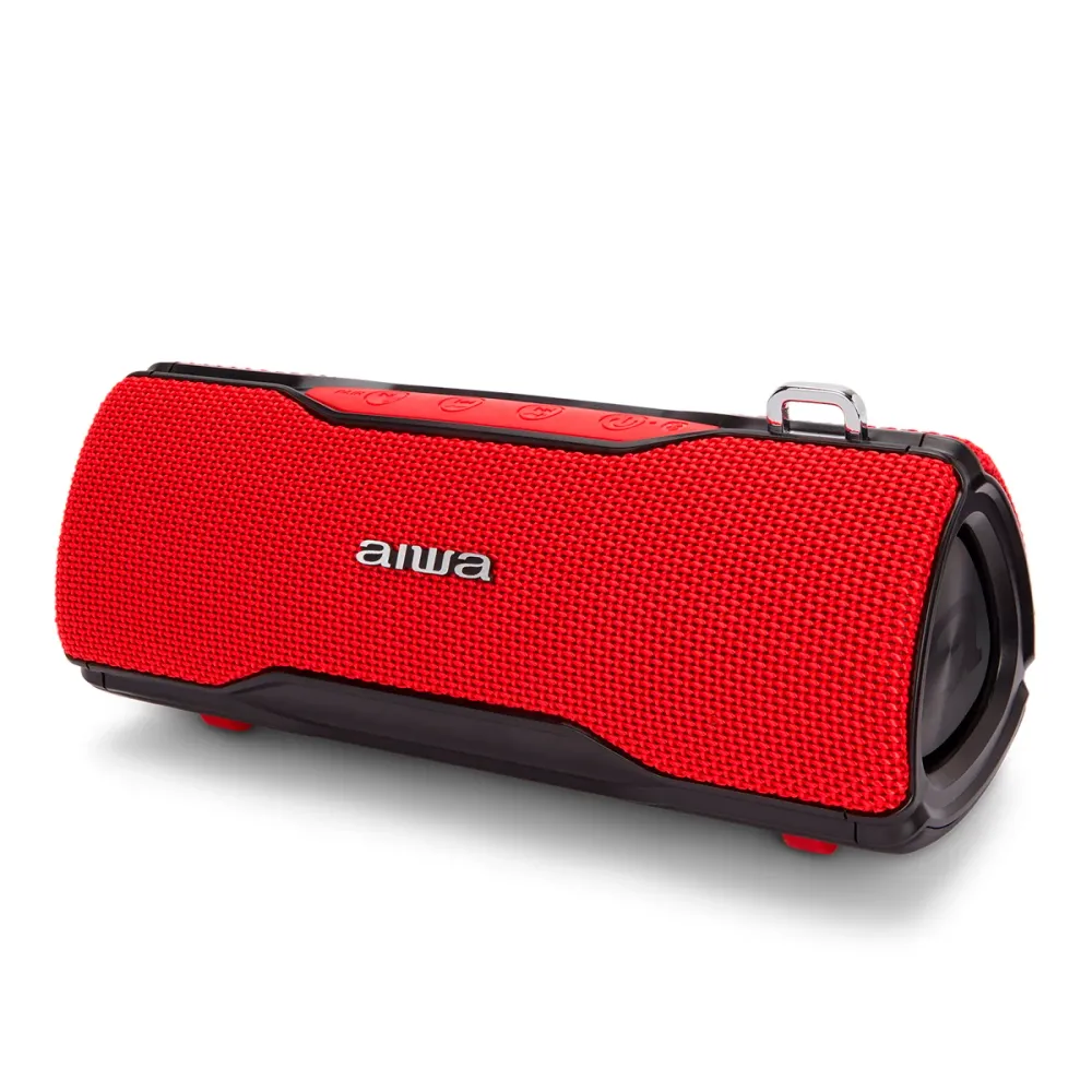 Coluna Bluetooth AIWA BST500RD | 12W, IP67, 8h com Timer Programável