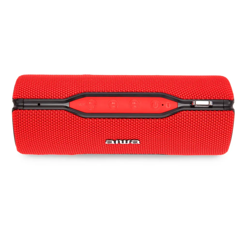 Coluna Bluetooth AIWA BST500RD | 12W, IP67, 8h com Timer Programável