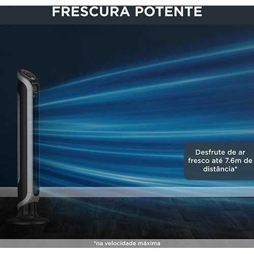 Coluna de Ar Rowenta Eole Infinite VU6670F0 - Preto Fácil Limpeza