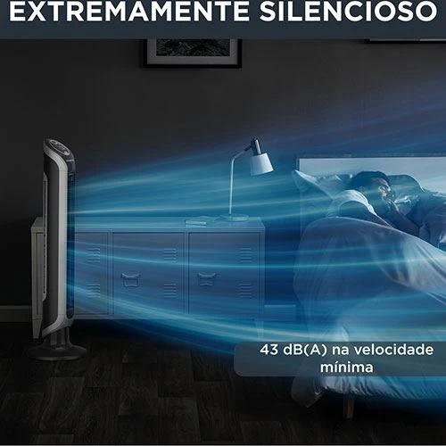 Coluna de Ar Rowenta Eole Infinite VU6670F0 - Preto Fácil Limpeza