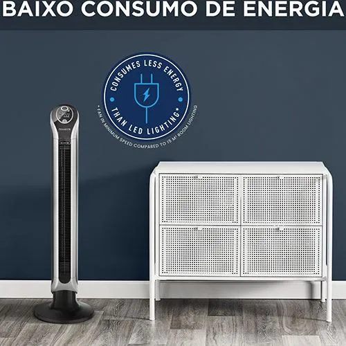 Coluna de Ar Rowenta Eole Infinite VU6670F0 - Preto Fácil Limpeza