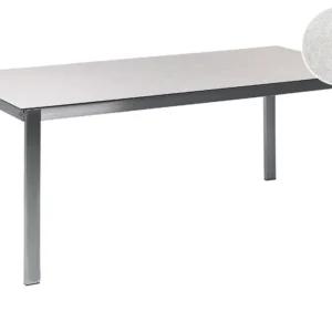 Garden Dining Table De vidro Top 180 x 90 cm White COSOLETO