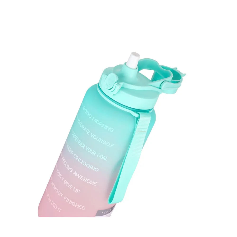 Garrafa Motivacional 2L Azul e Rosa