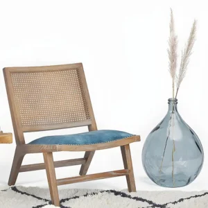 Jarra estilo garrafão em vidro reciclado 34 L SILICE - Transparente azulado