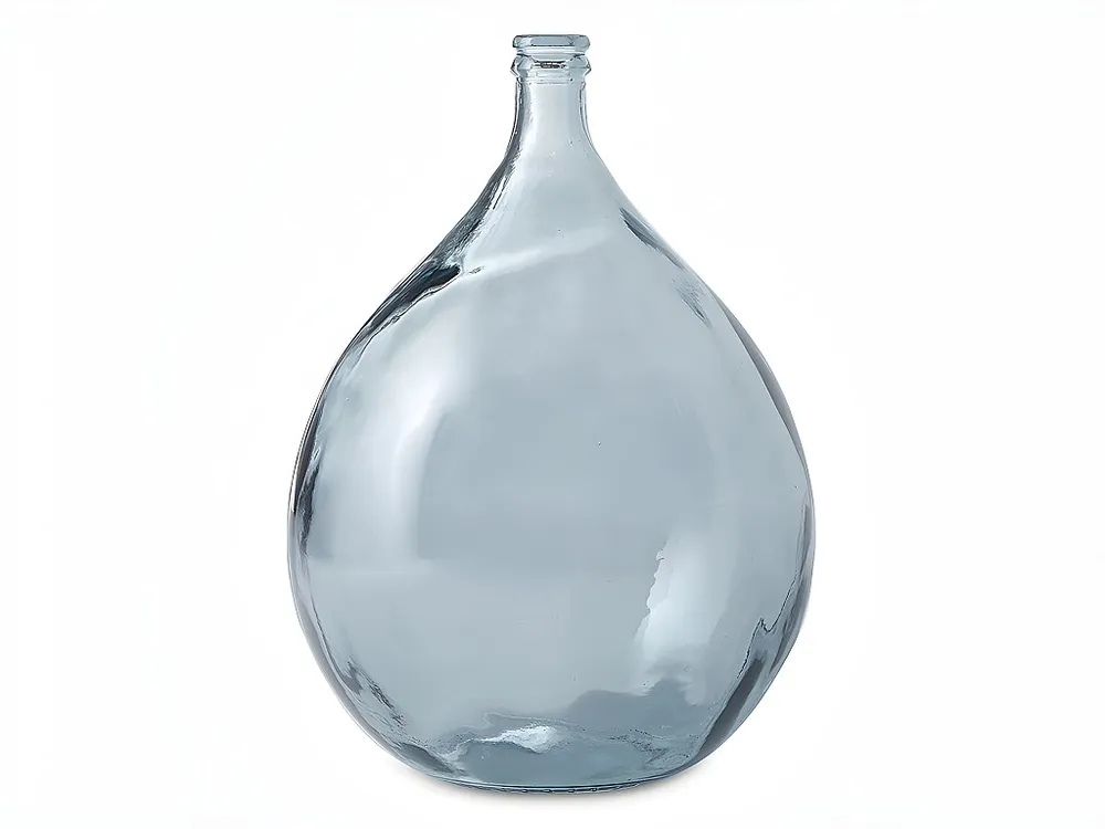 Jarra estilo garrafão em vidro reciclado 34 L SILICE - Transparente azulado
