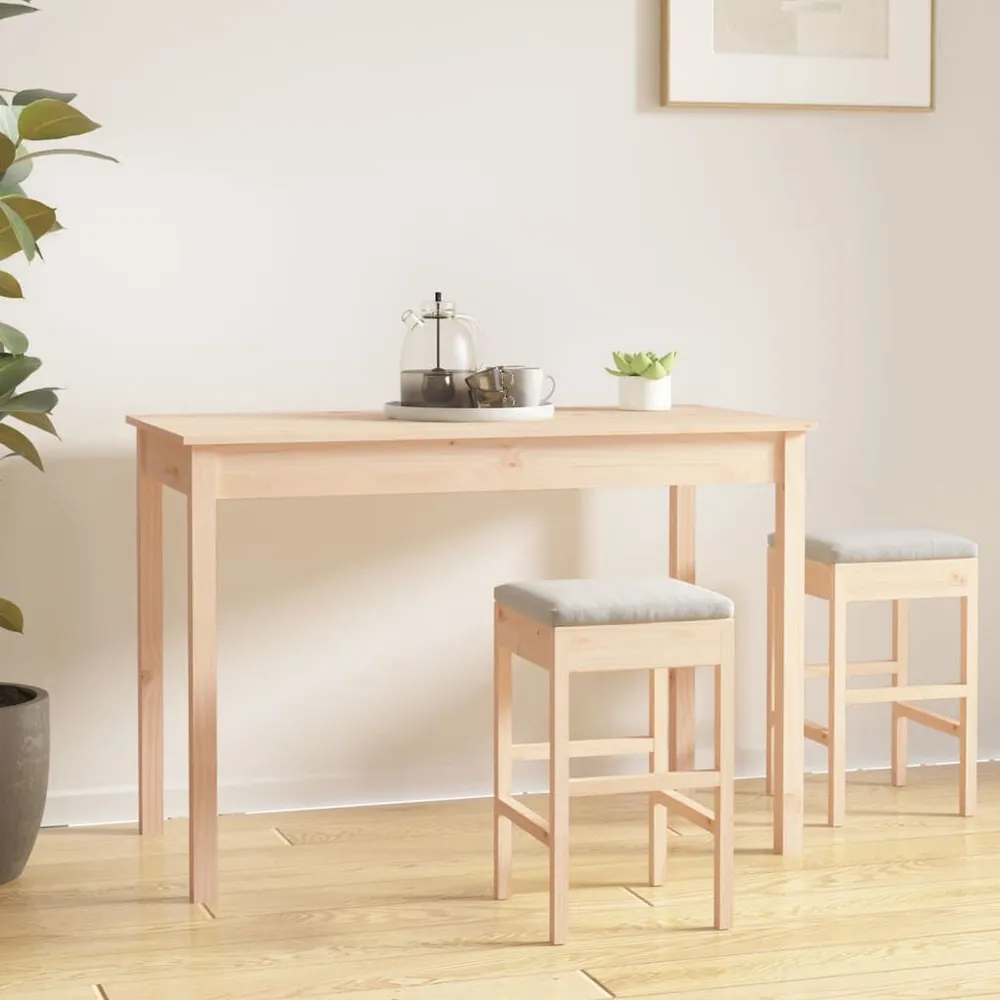 Mesa de jantar 110x55x75 cm madeira de pinho maciç