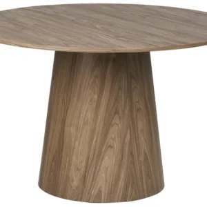 Round Dining Table ⌀ 120 cm Dark Wood OYEN