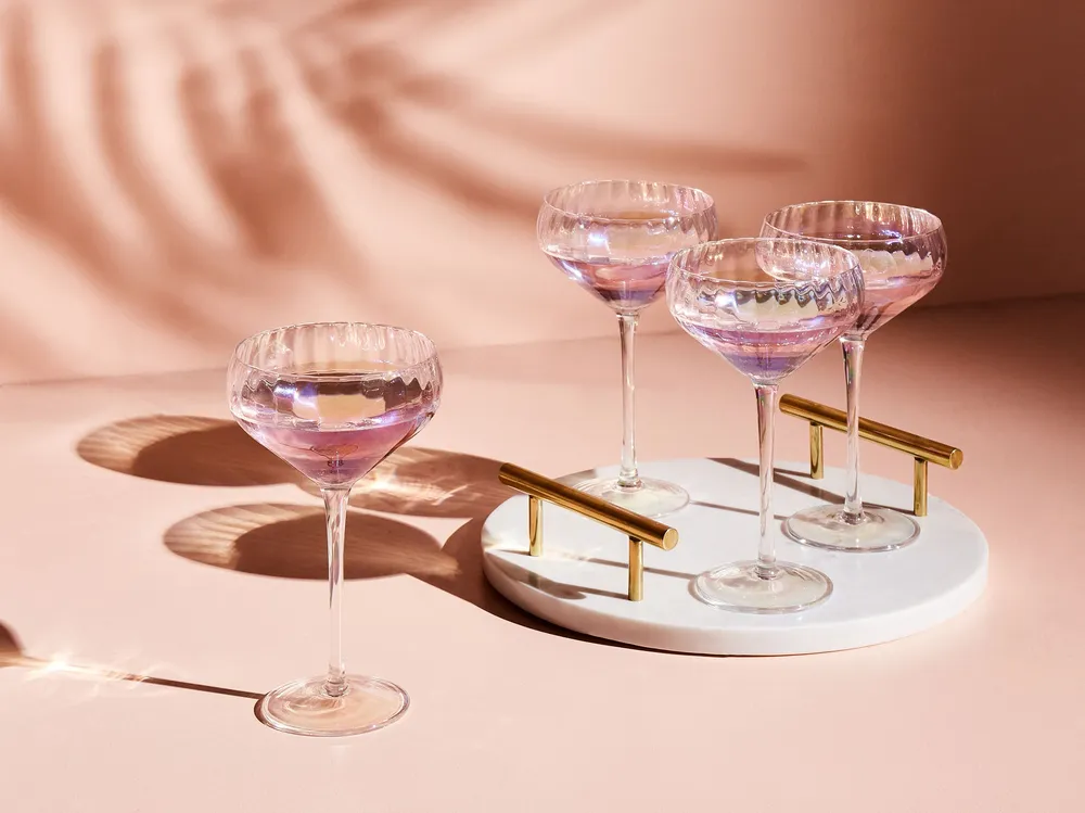 Taças de Champanhe MORGANITE Conjunto de 4 Transparente