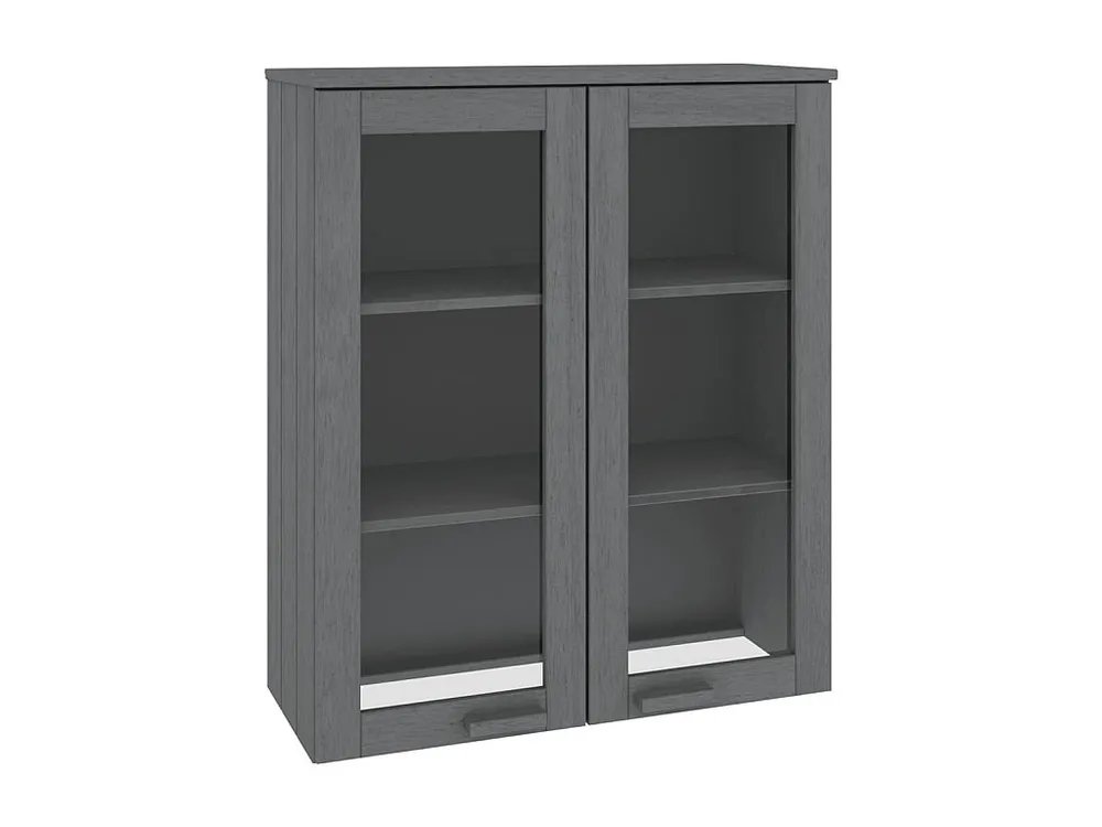 Topo para aparador esguio 85x35x100 cm pinho maciço cinzento-escuro