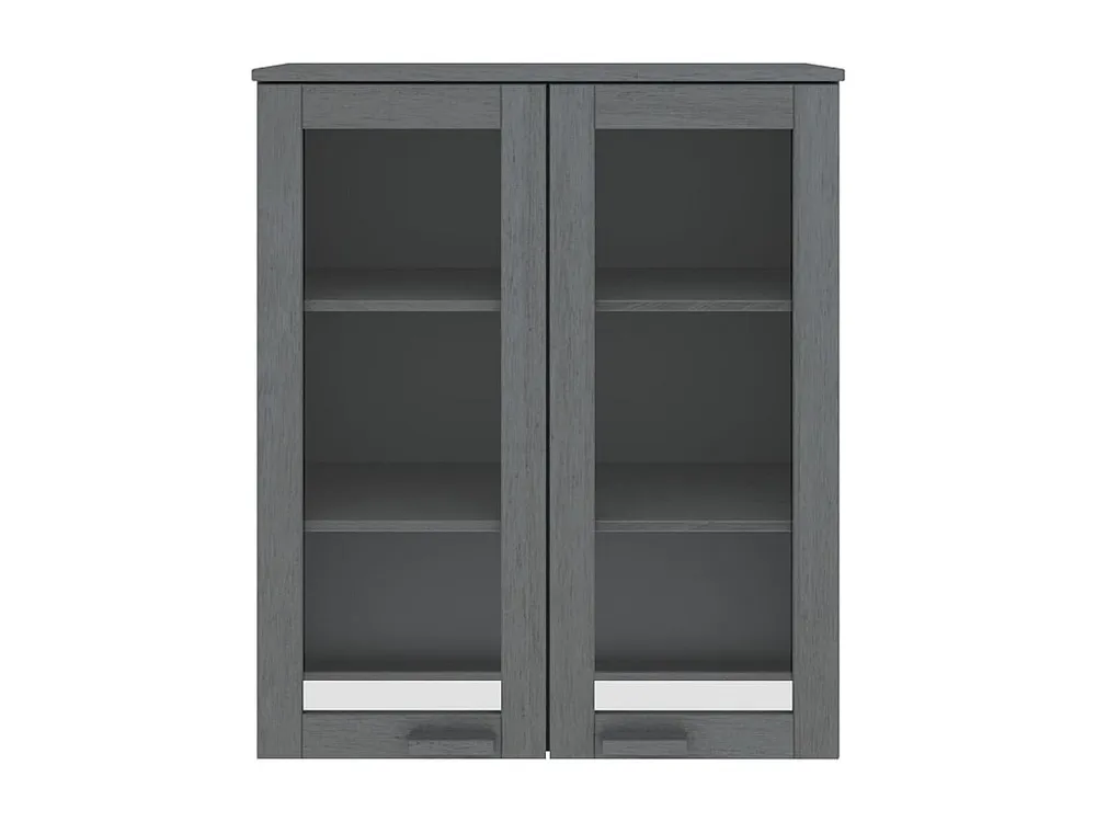 Topo para aparador esguio 85x35x100 cm pinho maciço cinzento-escuro